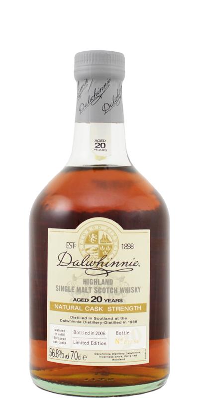 Dalwhinnie 20 Year Old Cask Strength (D.1986 B.2006) Scotch Whisky | 700ML