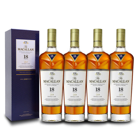 The Macallan Double Cask 18 Year Old (4) Bottle Bundle | Highland Single Malt Scotch Whisky at CaskCartel.com