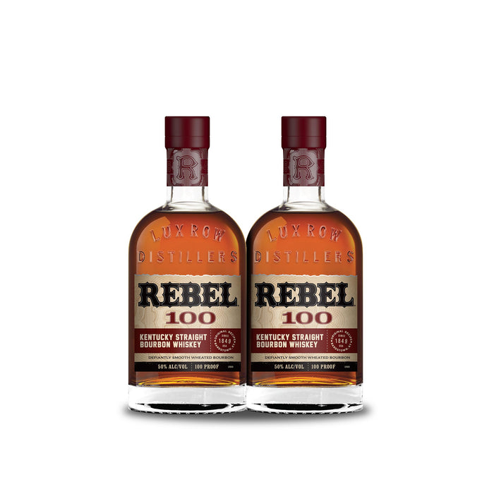 Rebel Bourbon 100 Proof Straight Bourbon Whiskey (2) Bottle Bundle