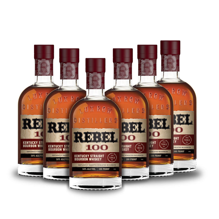 Rebel Bourbon 100 Proof Straight Bourbon Whiskey (6) Bottle Bundle