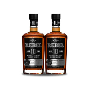 Rebel 10 Year Old Single Barrel Kentucky Straight Bourbon Whiskey (2) Bottle Bundle at CaskCartel.com