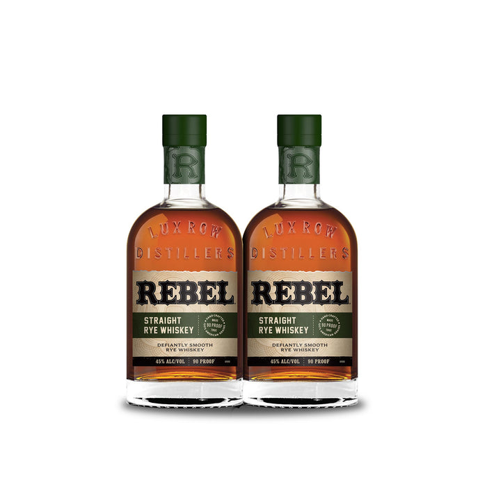 Rebel Straight Rye Whiskey (2) Bottle Bundle
