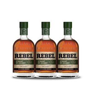 Rebel Straight Rye Whiskey (3) Bottle Bundle at CaskCartel.com