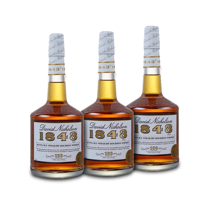 David Nicholson 1843 Bourbon Whiskey (3) Bottle Bundle