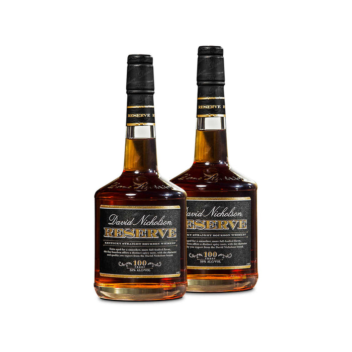 David Nicholson Reserve Bourbon Whiskey (2) Bottle Bundle