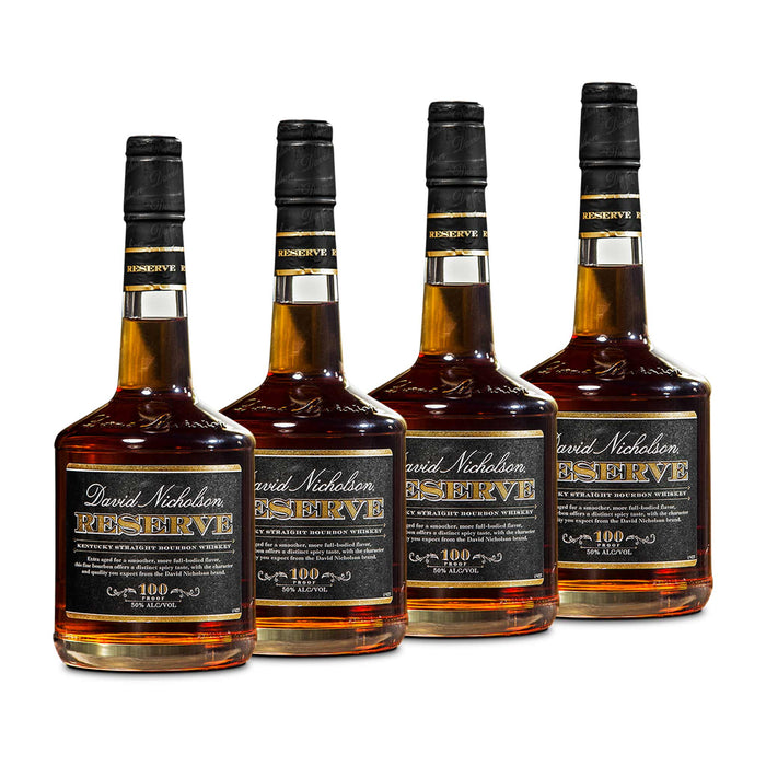 David Nicholson Reserve Bourbon Whiskey (4) Bottle Bundle