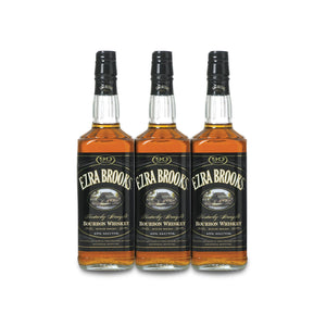 Ezra Brooks 90 Proof Kentucky Sour Mash Bourbon Whiskey (3) Bottle Bundle at CaskCartel.com