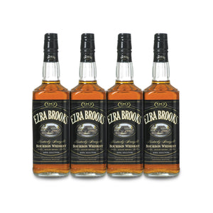 Ezra Brooks 90 Proof Kentucky Sour Mash Bourbon Whiskey (4) Bottle Bundle at CaskCartel.com
