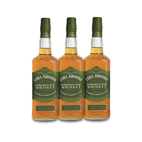 Ezra Brooks Straight Rye Whiskey (3) Bottle Bundle at CaskCartel.com