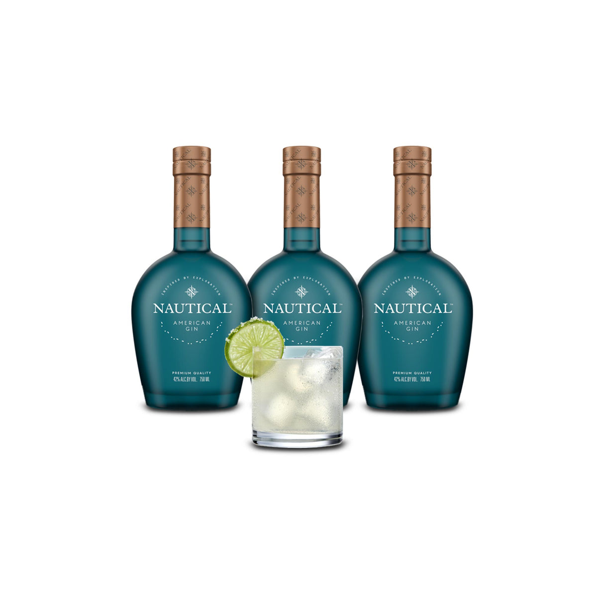 Nautical American Gin (3) Bottle Bundle at CaskCartel.com