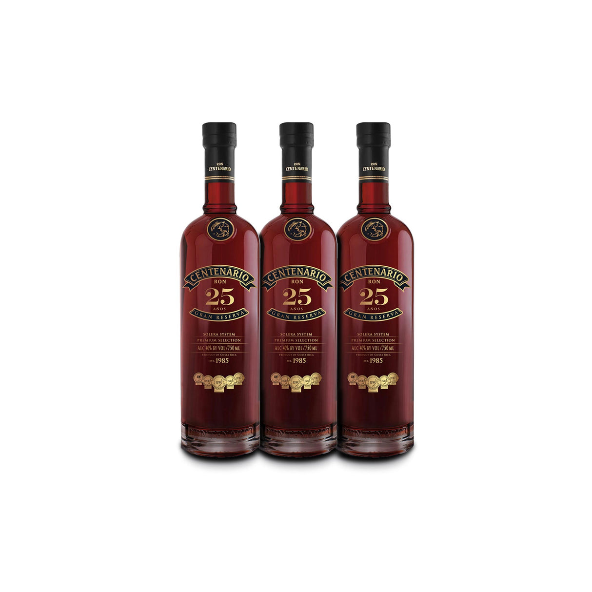 Ron Centenario 25 Gran Reserva Rum (3) Bottle Bundle at CaskCartel.com