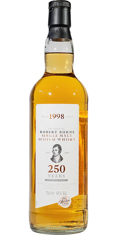 Arran 1998 Vintage (B.2008) Robert Burns 250 Years Anniversary Edition Scotch Whisky | 700ML at CaskCartel.com