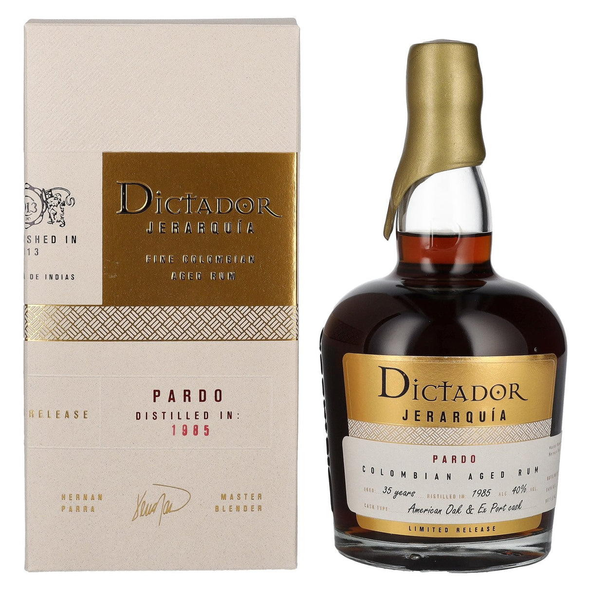 Dictador Jerarquia Pardo 35 Year Old American Oak & Ex Port Cask 1985 Rum | 700ML at CaskCartel.com