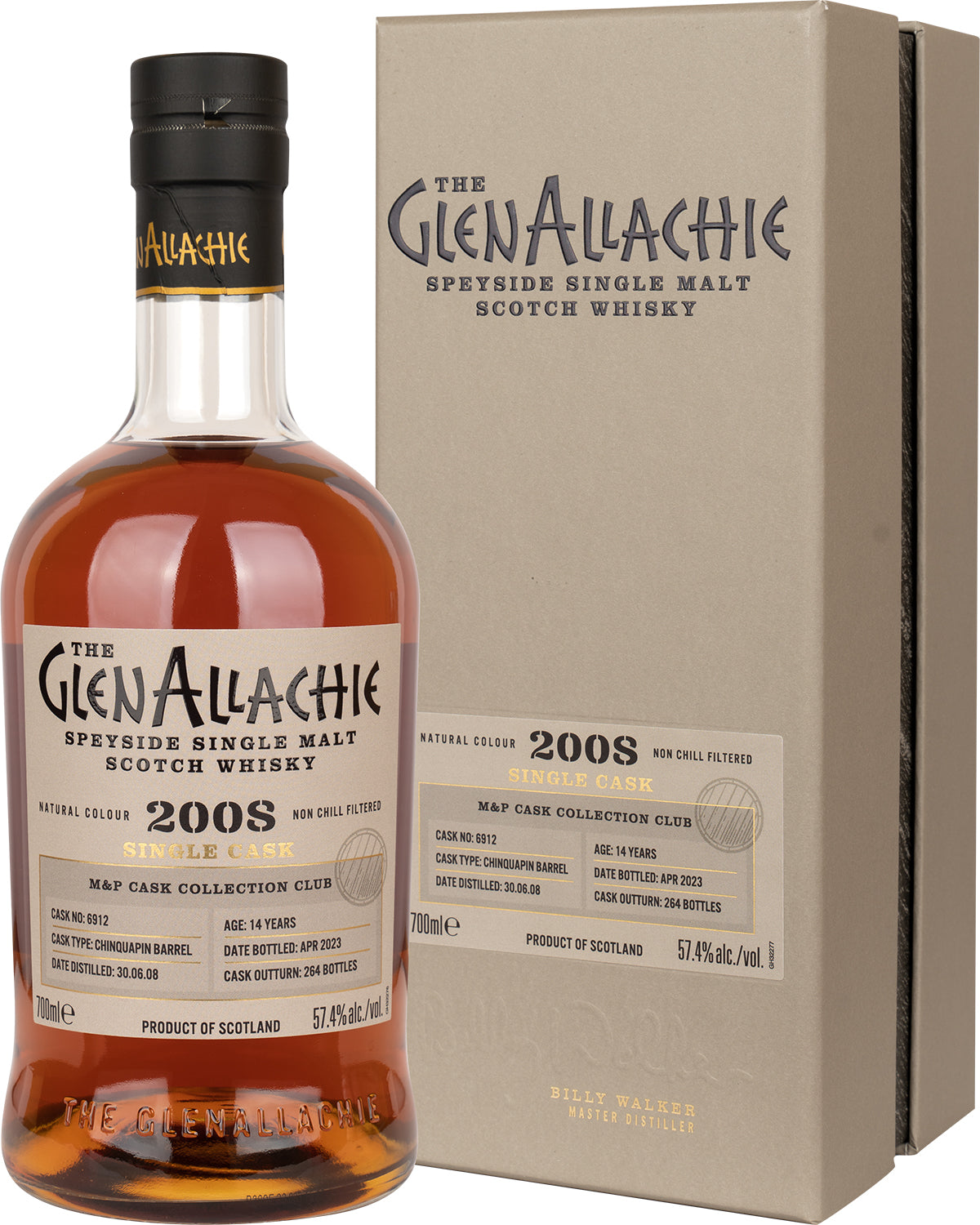 GlenAllachie 2008 (14 Year Old) Chinquapin Barrel # 6912 Single Malt Scotch Whisky | 700ML at CaskCartel.com