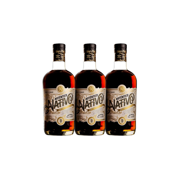 Auténtico Nativo 15 Year Old Special Reserve Rum (3) Bottle Bundle