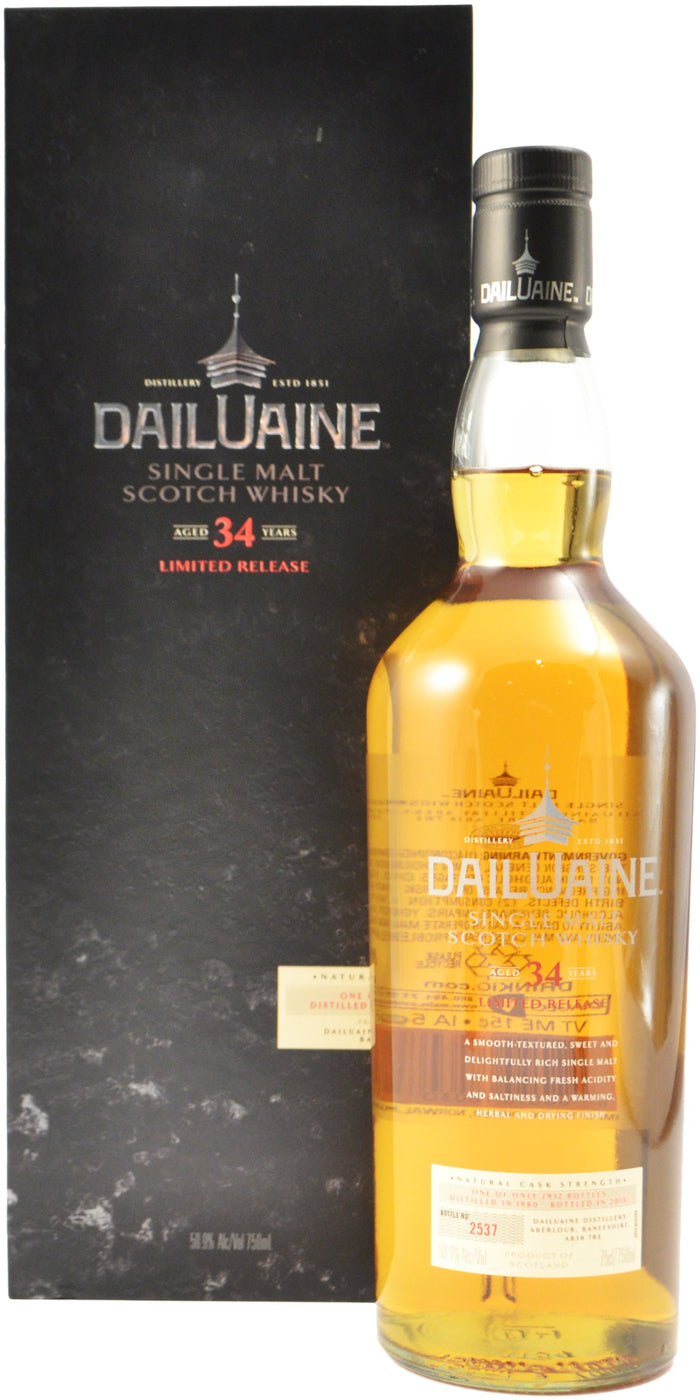 Dailuaine 1980 34 Year Old (Special Release 2015) Speyside Single Malt Scotch Whiskey