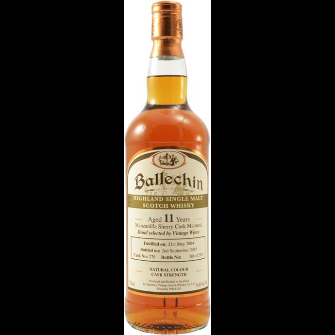 Signatory Ballechin 11 year Old First Fill Manzanilla Sherry Butt # 27 Chicago Cask 2004 Scotch Whiskey at CaskCartel.com