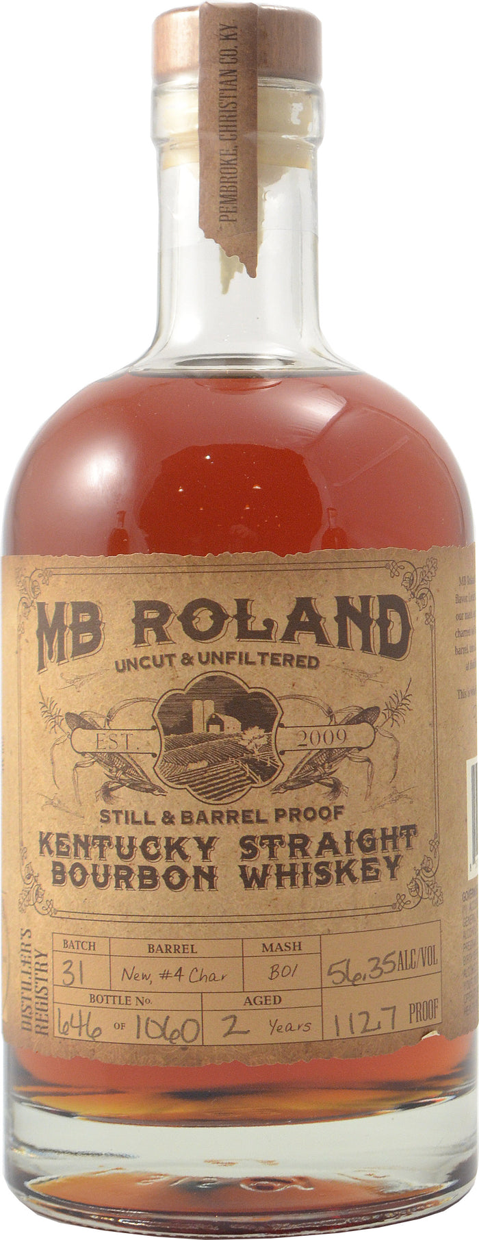 MB Roland Full Barrel Proof Kentucky Straight Bourbon Whiskey