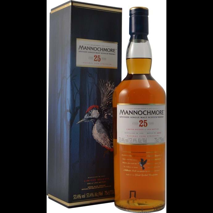 Mannochmore 25 year Old Natural Cask Strength Limited Edition 2016 Scotch Whiskey
