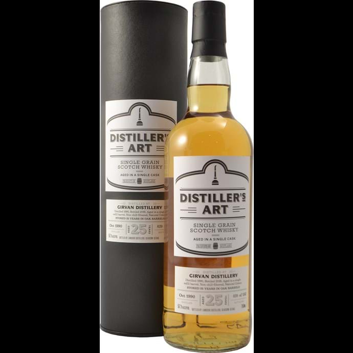 Distiller's Art Girvan 25 year Old Single Grain Cask Strength 1990 Scotch Whisky