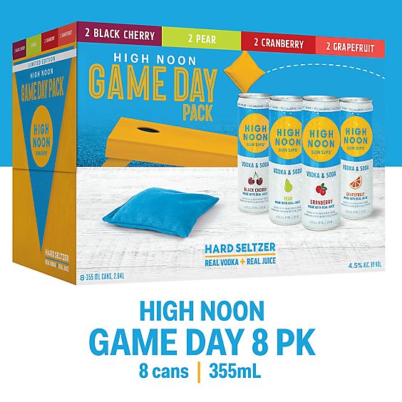 High Noon Vodka & Soda Game Day Cocktail | 8x355ML at CaskCartel.com