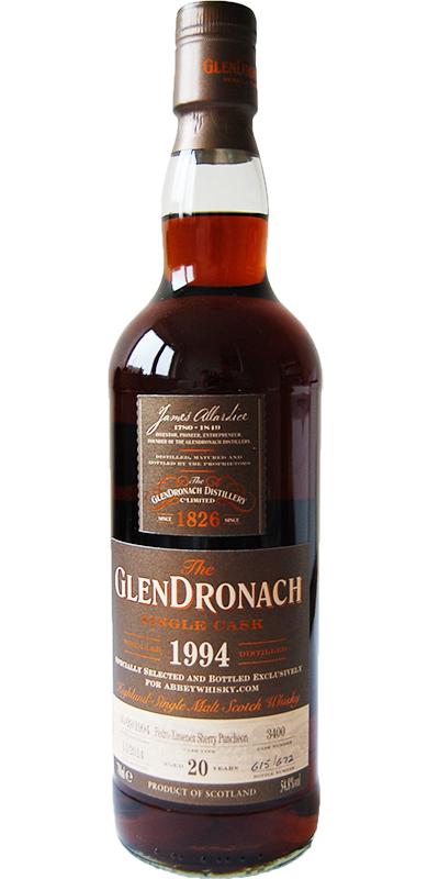 Glendronach 1994-2015 20 Year Old Cask 1500 Old Single Malt Scotch Whisky | 700ML