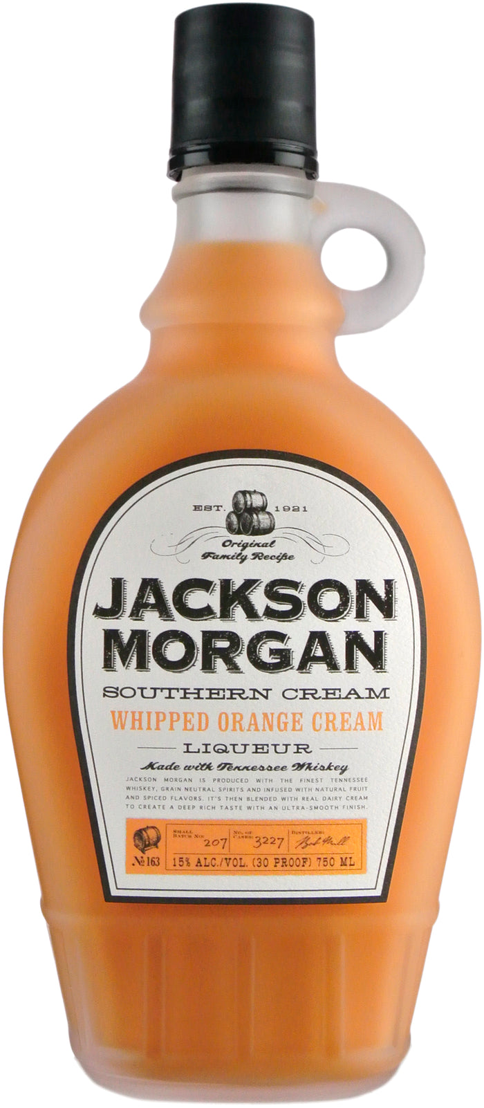Jackson Morgan Whipped Orange Cream Southern Cream Liqueur