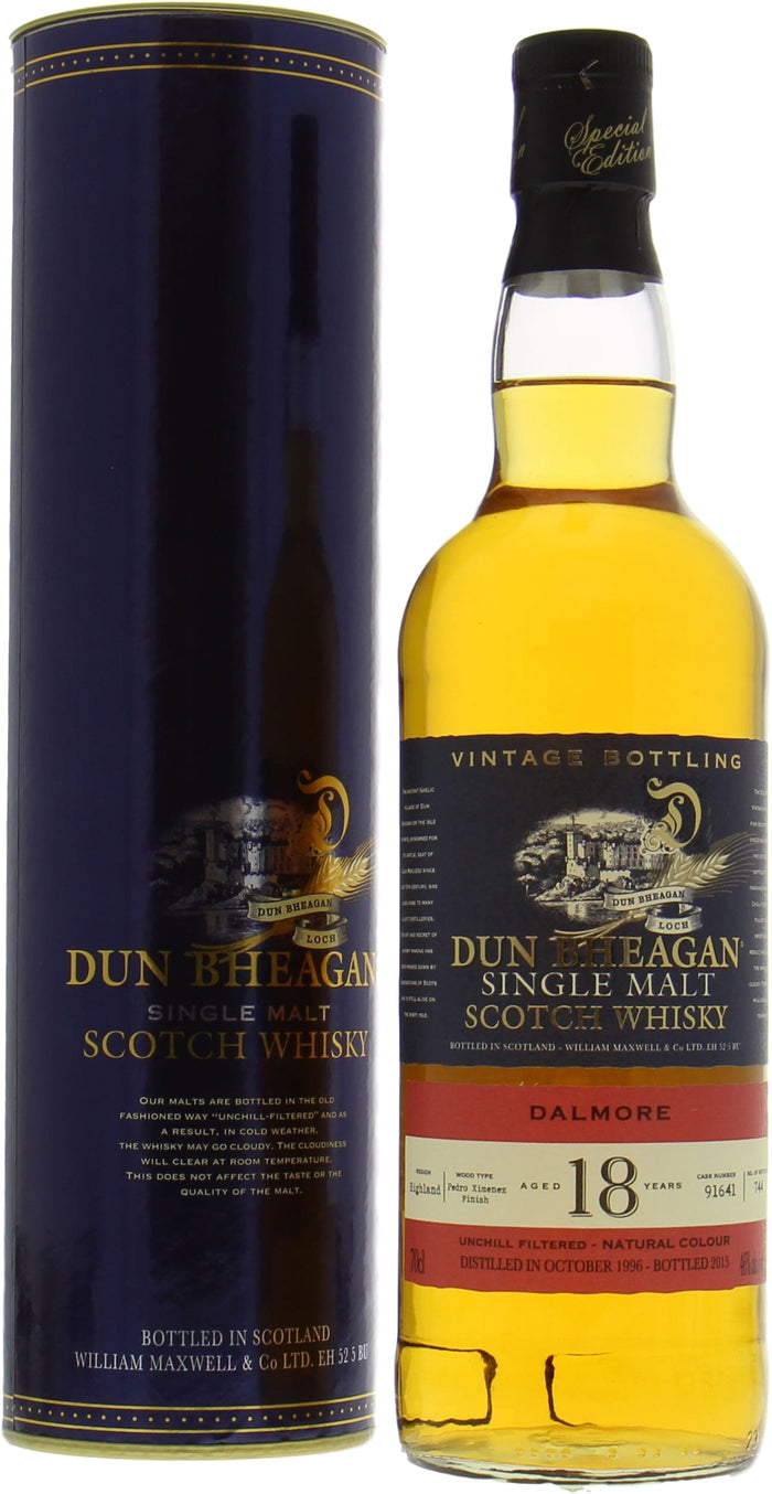 Dalmore 18 Year Old; (D.1996, B.2015) Dun Bheagan Scotch Whisky | 700ML