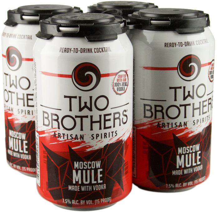 Two Brothers Artisan Spirits Mule Ready to Drink Cocktail | 4 Pack of 12 oz Can