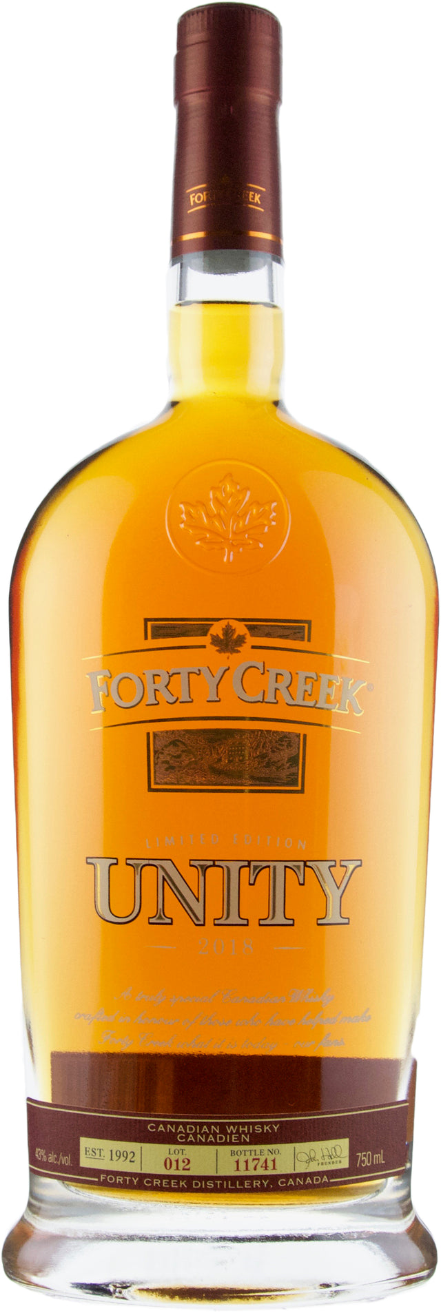 Forty Creek Unity Limited Release 2018 Canadian Whiskey at CaskCartel.com