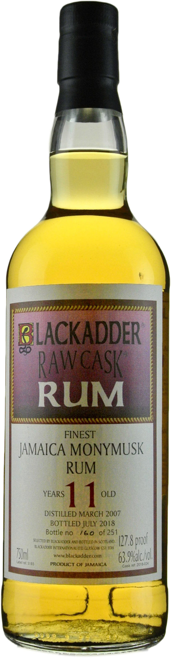Blackadder Monymusk Raw Cask 11 Year Old Rum