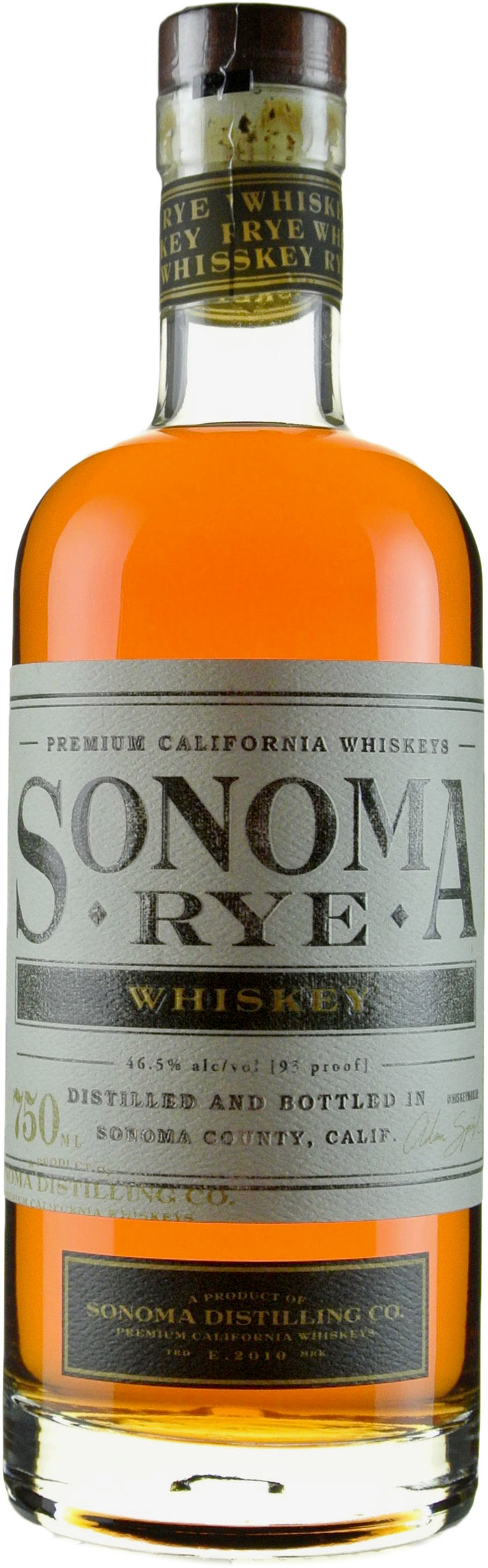 Sonoma Distilling Company Rye Whiskey