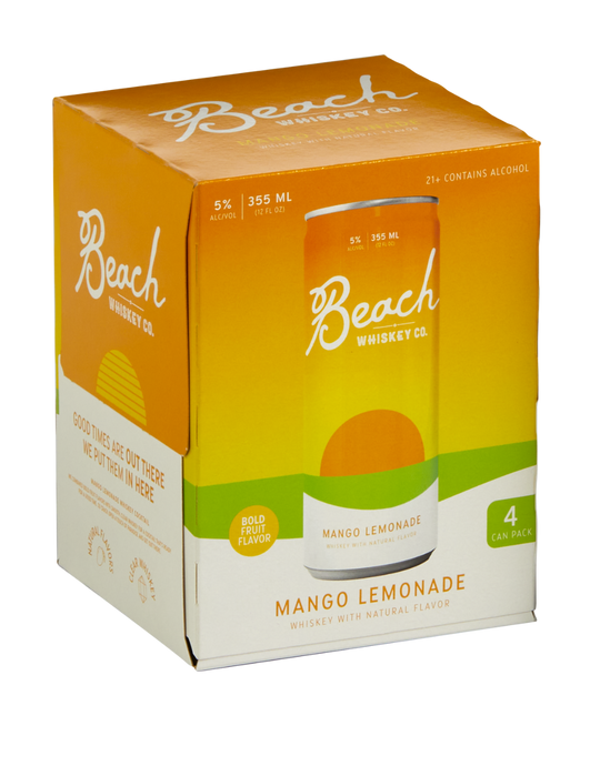 Beach Whiskey Co Mango Lemonade Cocktail | 4x355ML at CaskCartel.com