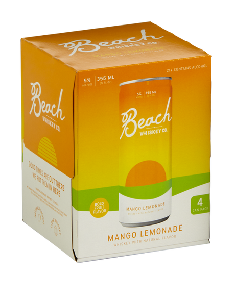Beach Whiskey Co Mango Lemonade Cocktail | 4x355ML at CaskCartel.com