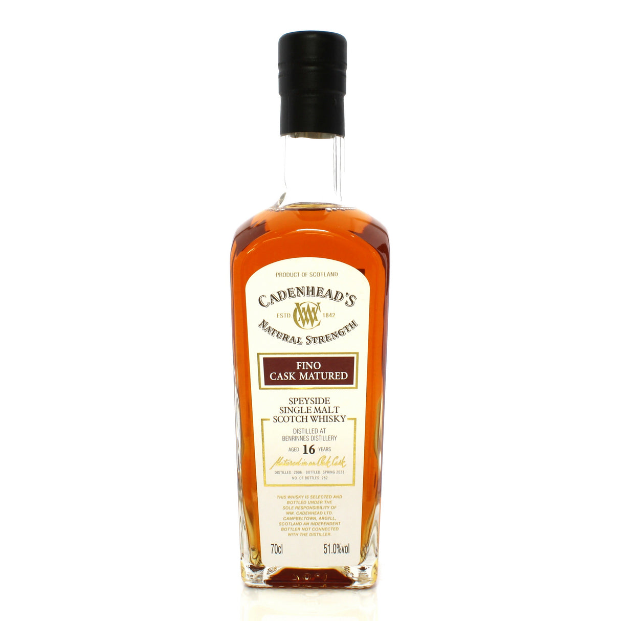 Benrinnes Cadenheads Authentic Collection Fino Cask Matured 2006 16 Year Old Whisky | 700ML at CaskCartel.com