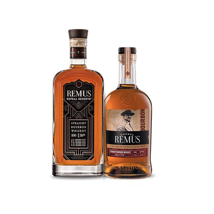 George Remus Straight Bourbon Whiskey & Remus Repeal Reserve Series V (2) Bottle Bundle