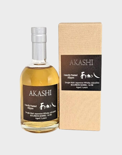 Akashi 3 Years Old Heavily Peated Bourbon Barrel 1st fill Whisky | 500ML