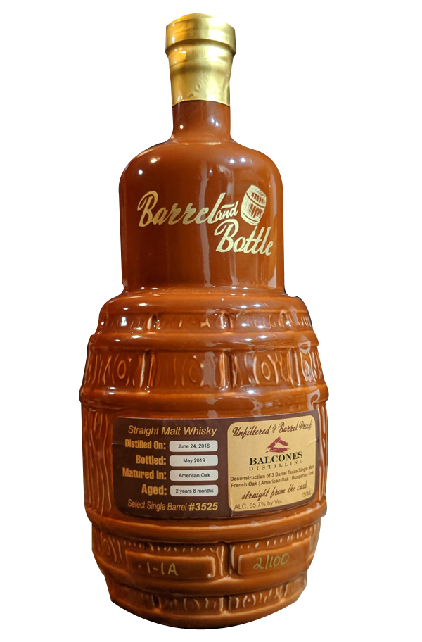 Balcones Select Single Barrel AMERICAN OAK by Barrel and Bottle