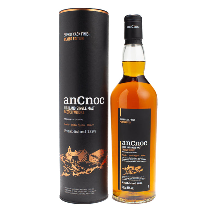 anCnoc Sherry Cask Finish Peated Edition Highland Single Malt Scotch Whisky | 700ML