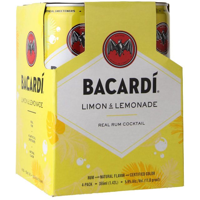 Bacardi Limon & Lemonade Ready-to-Drink | 4*355ML
