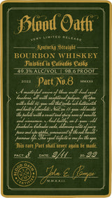 [BUY] Blood Oath Pact 8 | 2022 One-Time Limited Release | Kentucky Straight Bourbon Whiskey at CaskCartel.com -1