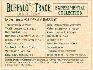 [BUY] Buffalo Trace Experimental Collection | 1993 Double Barreled at CaskCartel.com