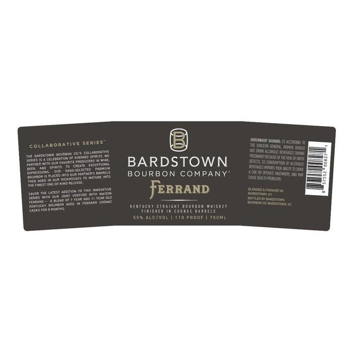 Bardstown Bourbon Company Ferrand Finished In Cognac Barrels Kentucky Straight Bourbon Whiskey