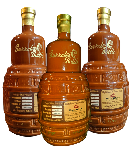 Barrel and Bottle Set - Deconstruction of Balcones Texas Single Malt