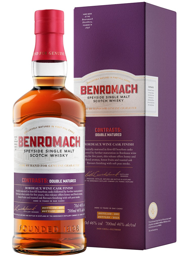 Benromach Contrasts 12 Year Old (D.2011, B.2023) Bordeaux Wine Cask Finish Single Malt Scotch Whisky | 700ML at CaskCartel.com