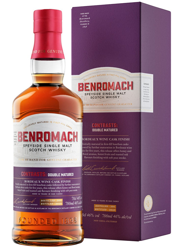 Benromach Contrasts 12 Year Old (D.2011, B.2023) Bordeaux Wine Cask Finish Single Malt Scotch Whisky | 700ML at CaskCartel.com