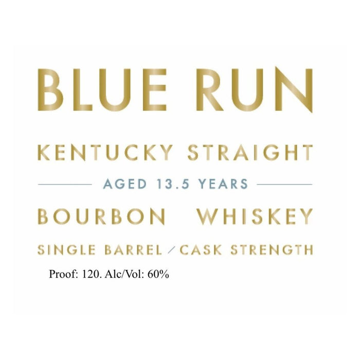 Blue Run 13.5 Year Old Single Barrel Cask Strength Bourbon Whiskey