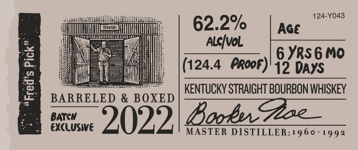 Booker's 'Fred's Pick' Barreled & Boxed Batch 2022 Exclusive