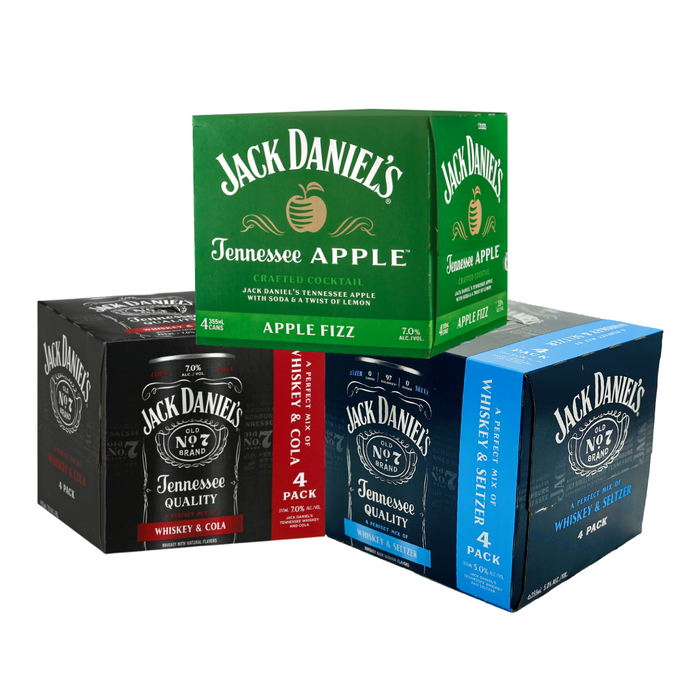 Jack Daniels Crafted Cocktails | Try Them All | (3) Pack Bundle