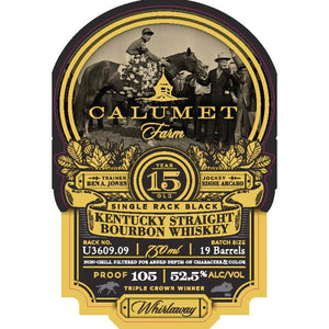 Calumet Farm 15 Year Single Rack Black Bourbon Kentucky Straight Bourbon Whiskey at CaskCartel.com